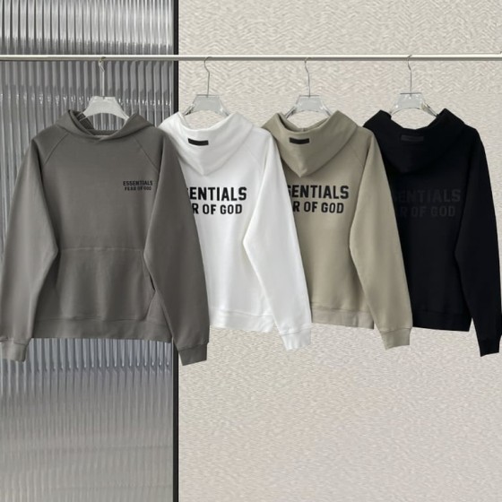 Fear of God Essentials Front Logo & Back Print Hoodie